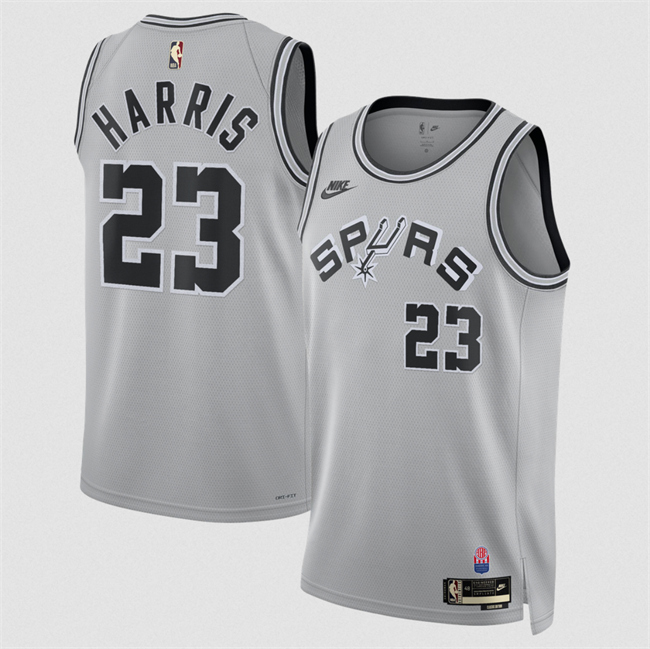 Men's Silver San Antonio Spurs #23 Tobias Harris 2026/27 Classic Edition Stitched Basketball Jersey